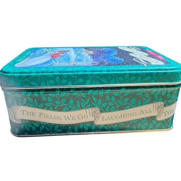 1993 Hallmark Jingle Bells Christmas Tin – Sleigh Scene, Vintage Decor - Picture 5 of 11